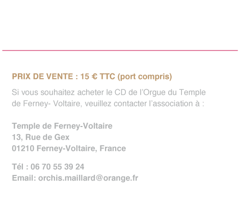 CD-a-la-vente – Orgue du Temple de Ferney-Voltaire