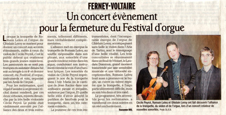 3e festival des Amis de l'Orgue de Ferney-Voltaire